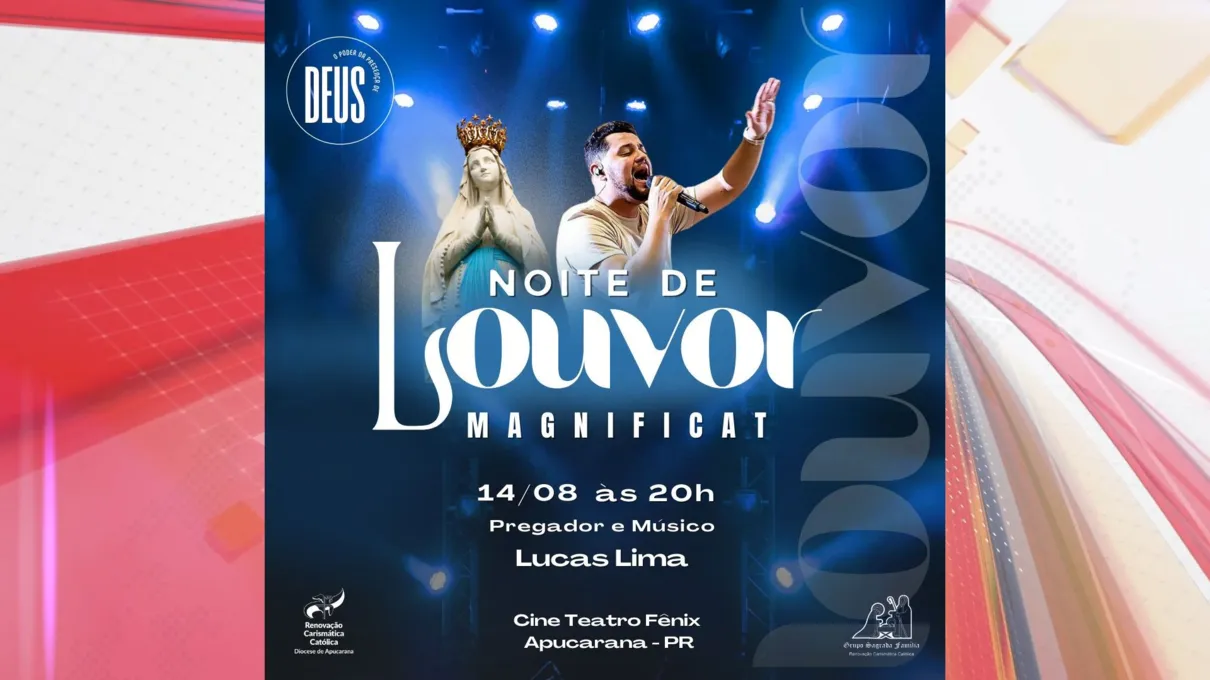 Noite de Louvor acontece nesta quarta (14) no Cine Teatro Fênix