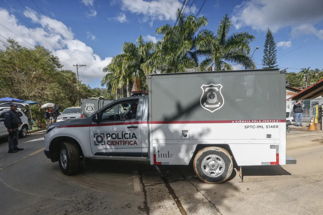 Polícia Científica no local do acidente