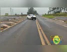 PRE registra colisão entre carro e caminhão na PR-466 em Jardim Alegre
