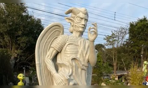 Estátua de Lúcifer é construída em cidade do Rio Grande do Sul