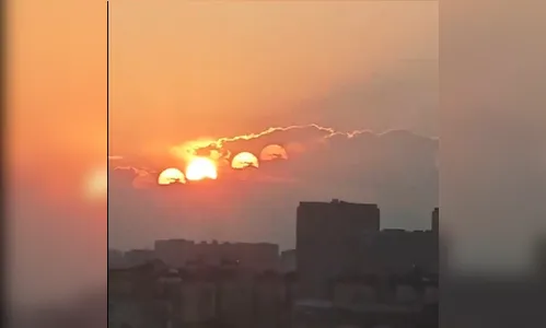 Sete sóis aparecem em céu de cidade chinesa e impressiona a web