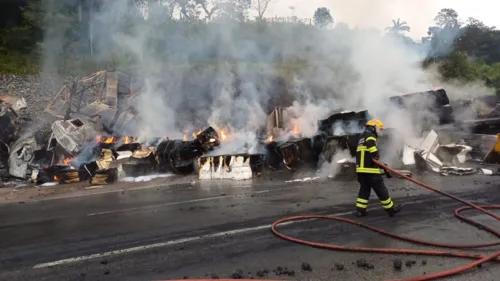 Acidente aconteceu em Guaratuba na BR-376