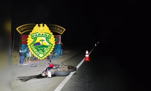Motorista é levada em choque ao hospital após acidente com morte no PR