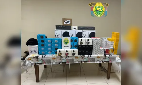 Produtos do Paraguai: 117 eletrônicos são apreendidos em Apucarana