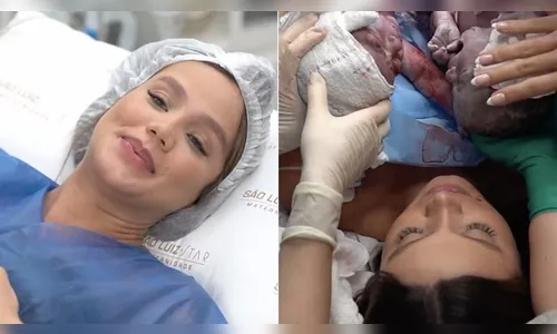 Biah Rodrigues comove com vídeo do parto dos gêmeos: ‘1 mês’