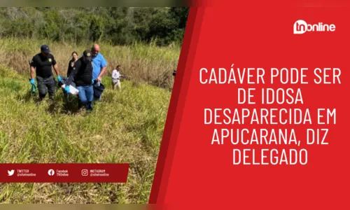 Cadáver pode ser de idosa desaparecida em Apucarana, diz delegado