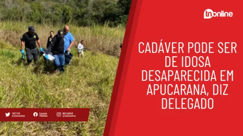 Cadáver pode ser de idosa desaparecida em Apucarana, diz delegado