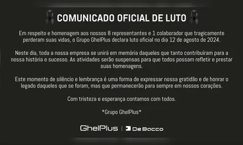 Nove passageiros do avião que caiu em SP trabalhavam na mesma empresa