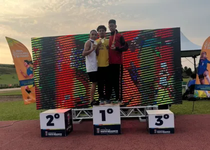 Essa foi à segunda prova do jovem atleta na modalidade de atletismo na pista da Universidade Tecnológica Federal do Paraná