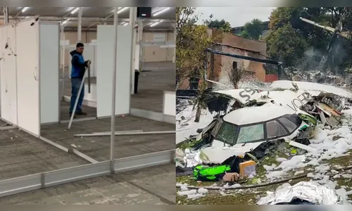 Centro de Eventos se transforma em local de luto após tragédia aérea