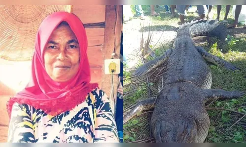 Mulher desaparece e é encontrada devorada por crocodilo gigante