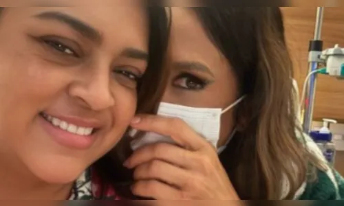 Ivete visitou a amiga neste domingo (25)