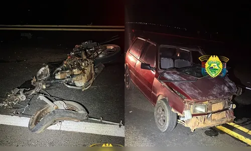Motociclista morre após colisão com caminhão e carro na PR-092