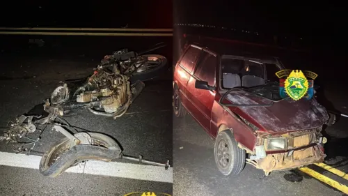 Motociclista morre após colisão com caminhão e carro na PR-092