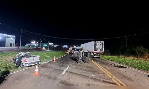 Homem de 36 anos morre em colisão frontal com caminhão na PR-280