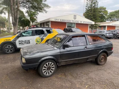 O carro foi recuperado nesta manhã de quinta-feira (08)