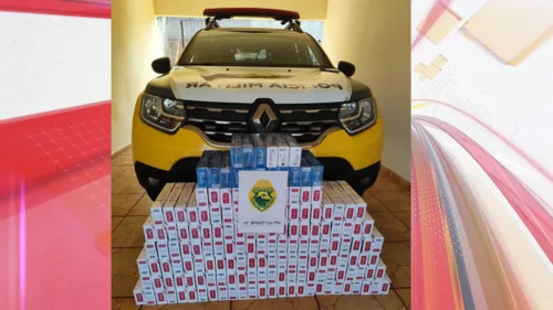 PM apreende quase 150 pacotes de cigarros contrabandeados em São Pedro