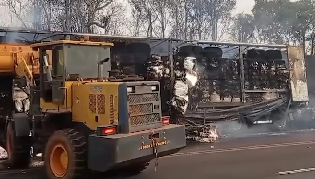 A PRF não soube informar qual foi a origem das chamas