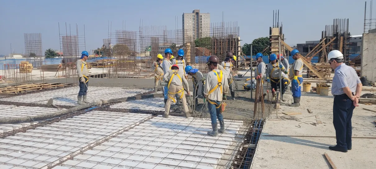 A área final foi de 570 metros quadrados