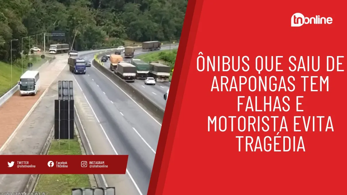 Ônibus que saiu de Arapongas tem falhas e motorista evita tragédia