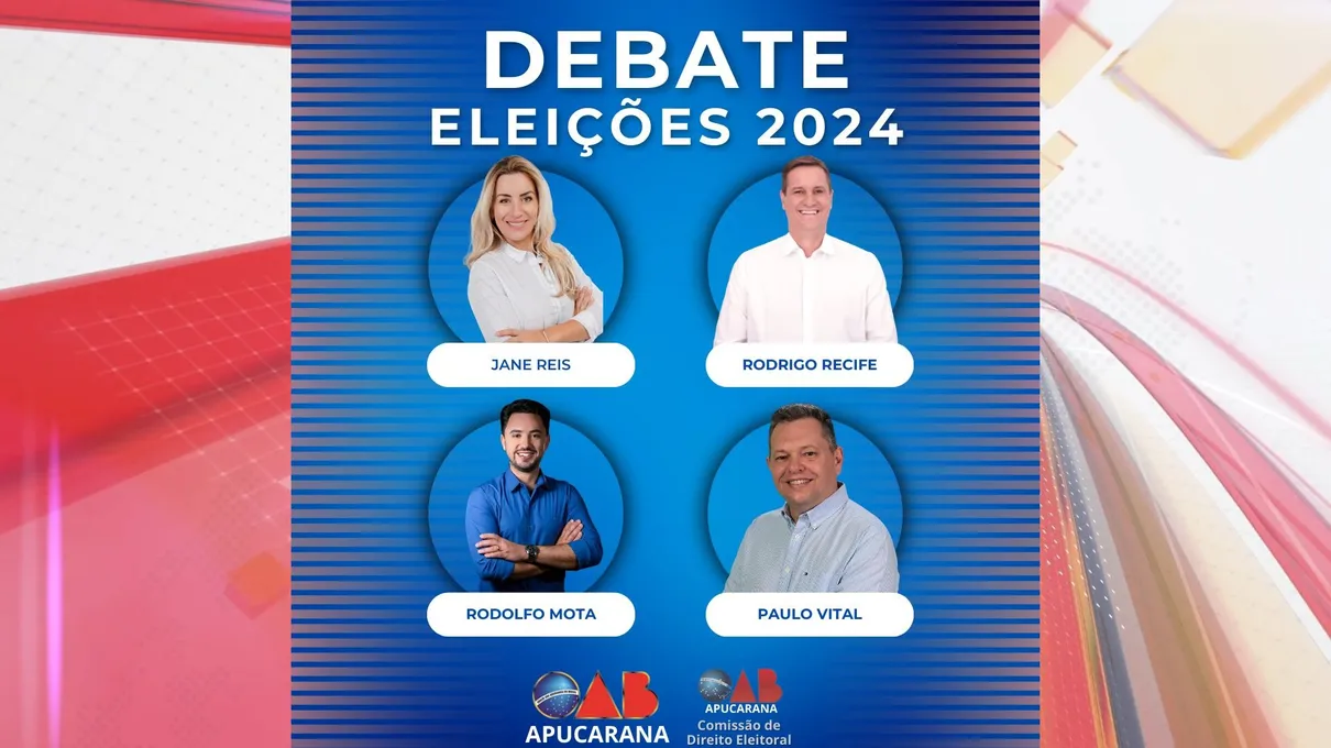 Candidatos confirmaram presença em debate