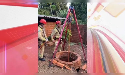 Corpo de Bombeiros resgata mulher após queda em fossa no Paraná