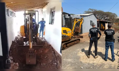 Polícia usa escavadeira na busca por corpo desovado em Bom Sucesso