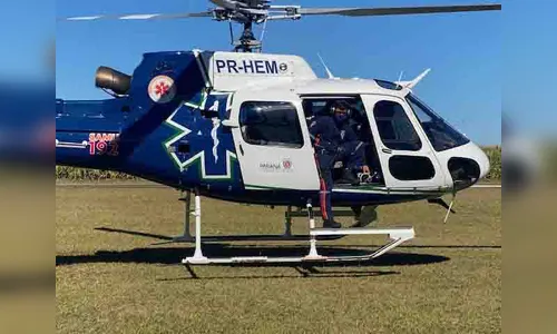 Fumaça impede resgate aéreo de paciente em Rosário do Ivaí