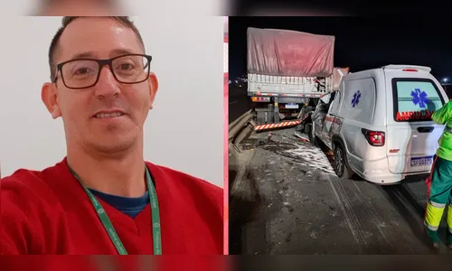 Motorista de ambulância morre após bater em caminhão acidentado