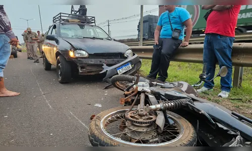 Motociclista de 56 anos fica ferido em acidente na BR-369