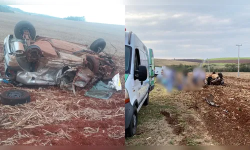 Idosos estão entre vítimas de acidente na PR-466; estado deles é grave