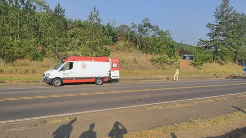 Ambulância e helicóptero do Samu foram ao local