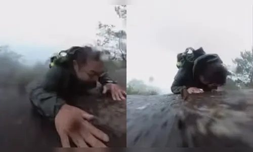 Montanhista filma momento desesperador em que escorrega de penhasco