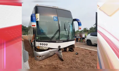 Passageira relata desespero após ônibus perder freio na BR-277