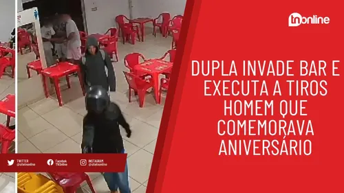 Dupla invade bar e executa a tiros homem que comemorava aniversário