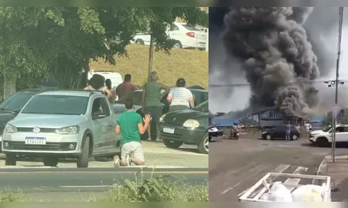 Imagens mostram população sendo evacuada após incêndio em frigorífico