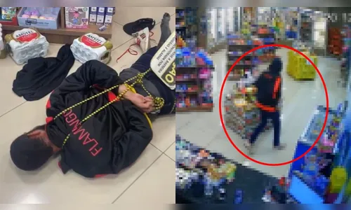 Ladrão tenta roubar conveniência de posto e se dá mal; veja flagrante