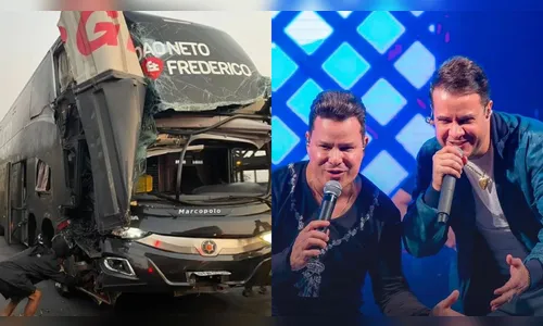 Ônibus da dupla João Neto e Frederico se envolve em acidente na BR-040