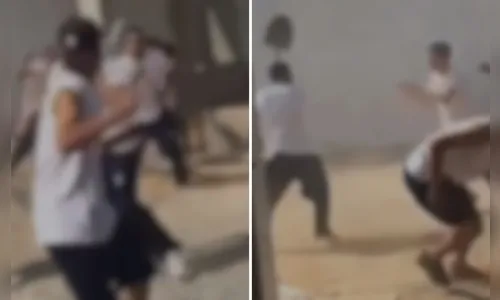 Aluno usa pá para agredir colegas durante briga em colégio