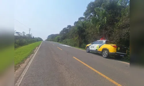 Mulher desce de veículo em chamas e é atropelada na PR-160