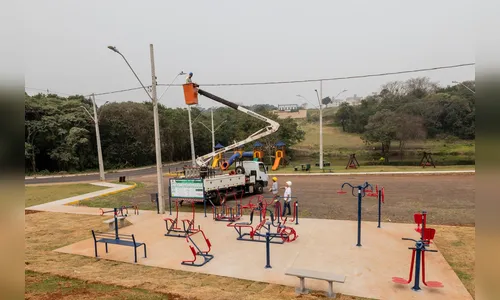 Apucarana leva iluminação de LED a academias e parques infantis