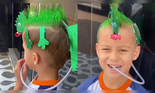 Pais inovam em penteado do filho e vídeo viraliza pela criatividade