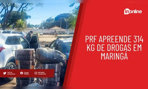 PRF apreende 314 kg de drogas em Maringá; veja vídeo