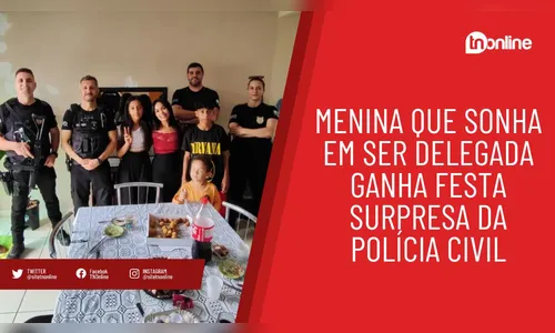 Polícia Civil faz festa de aniversário surpresa para criança