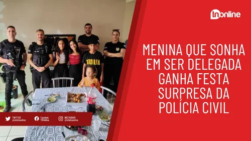 Polícia Civil faz festa de aniversário surpresa para criança