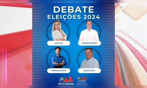 Candidatos a prefeito de Apucarana participam de debate nesta sexta
