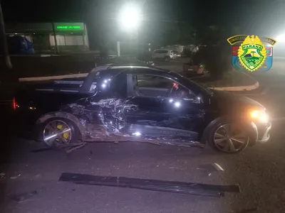 Saveiro e Mercedes Benz A180 se envolveram no acidente