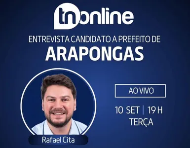 Veja ao vivo: TNOnline entrevista candidato a prefeito Rafael Cita