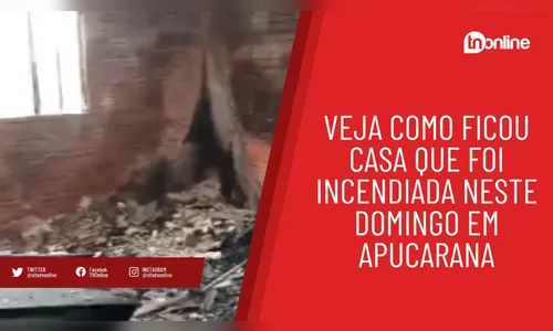 Vídeo mostra como ficou casa incendiada em Apucarana