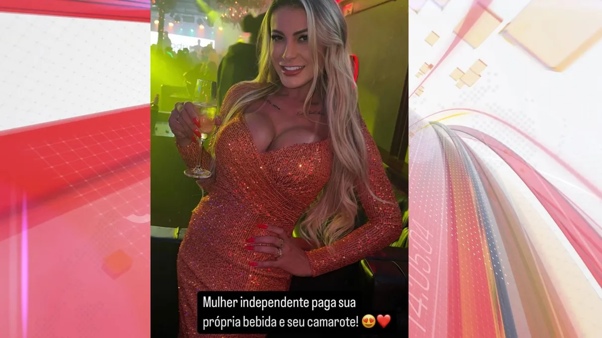 Andressa Urach curte balada solteira: "Mulher pode ser independente"